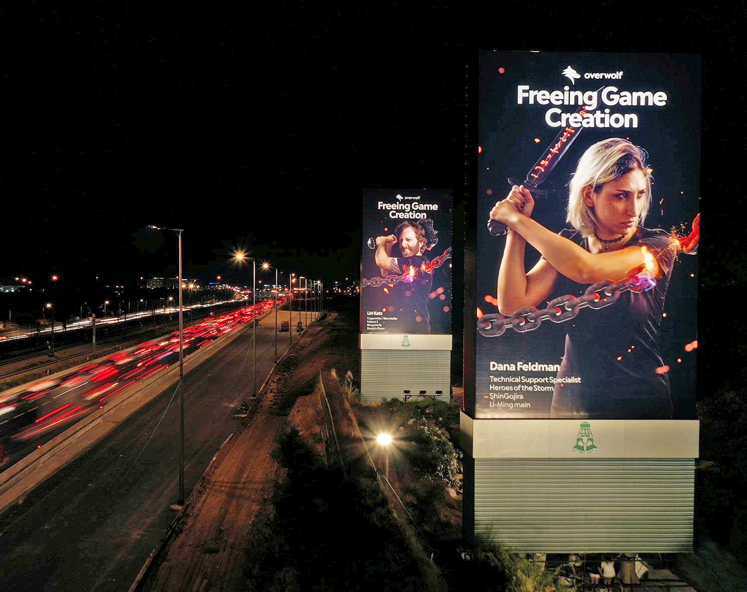 Overwolf billboards outside Tel Aviv